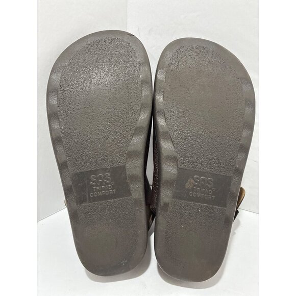 SAS Tripad Confort Sandals Womens 10 Wide Brown Leather Two Strap Buckle - Picture 5 of 7